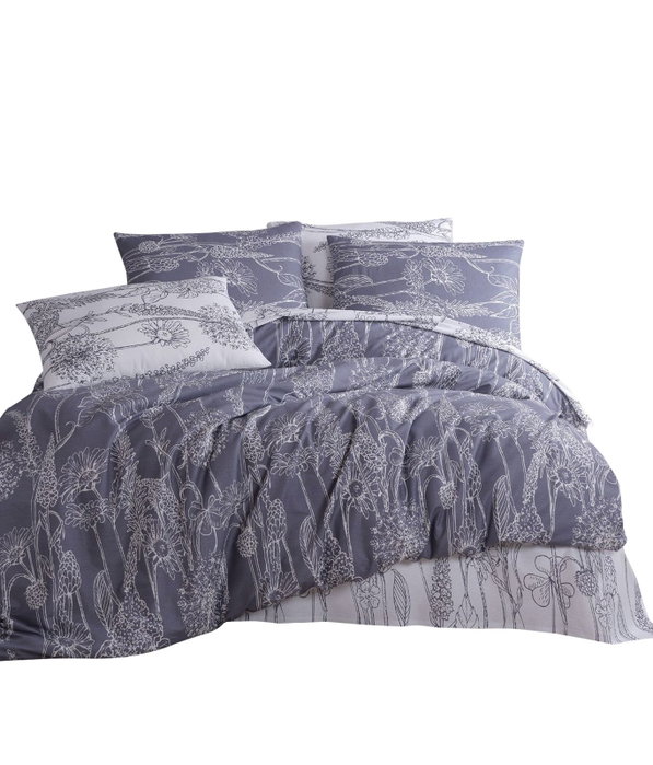 L'essentiel linge de maison Lara - Gris y blanco L'essentiel linge de maison Lara - Gris y blanco